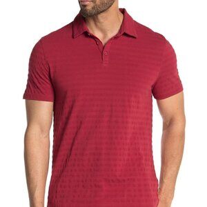 JOHN Varvatos BNWT Polo Shirt Textured Stripe Red